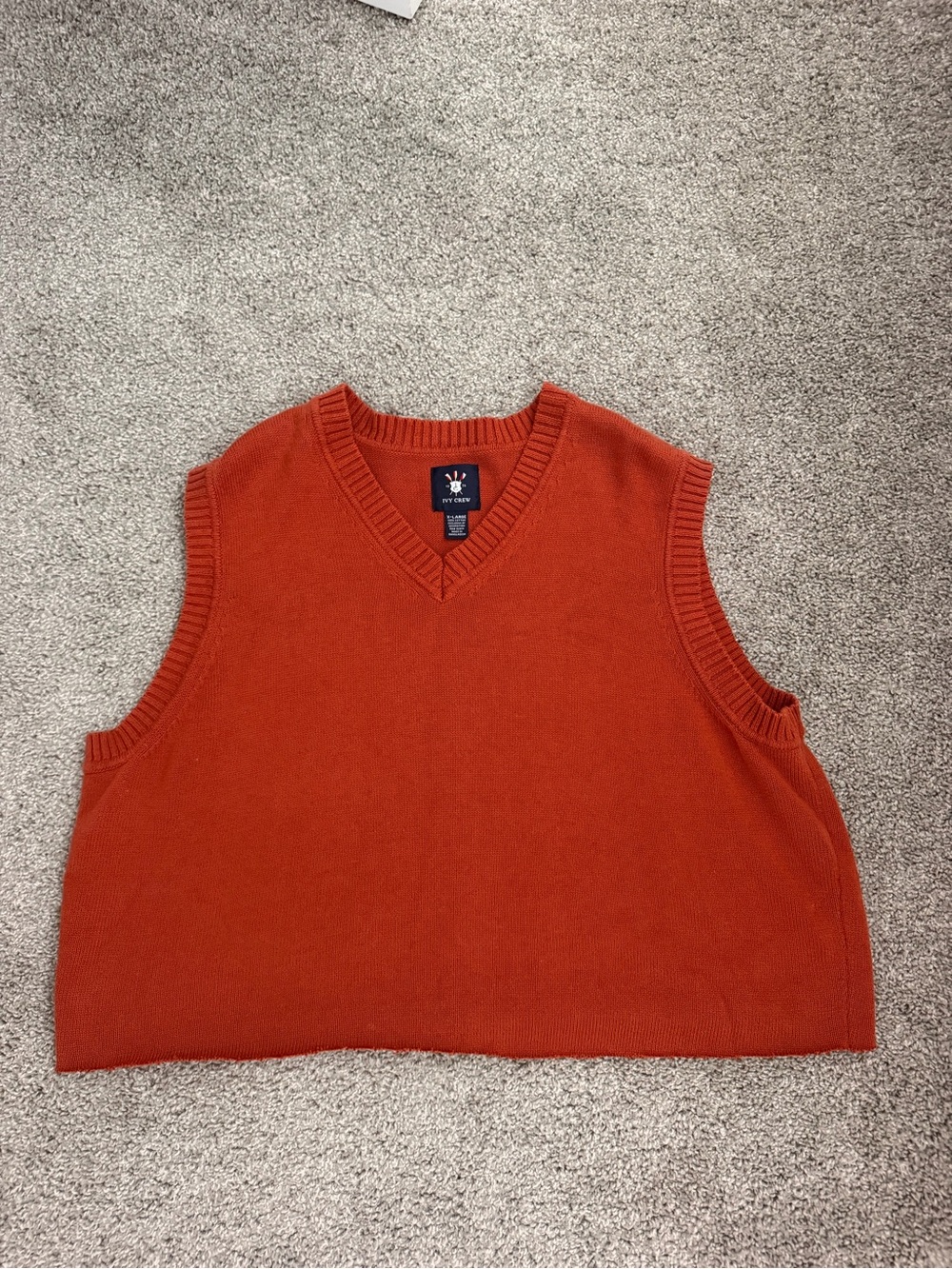 J. Crew Rust Orange V-Neck Sweater Vest